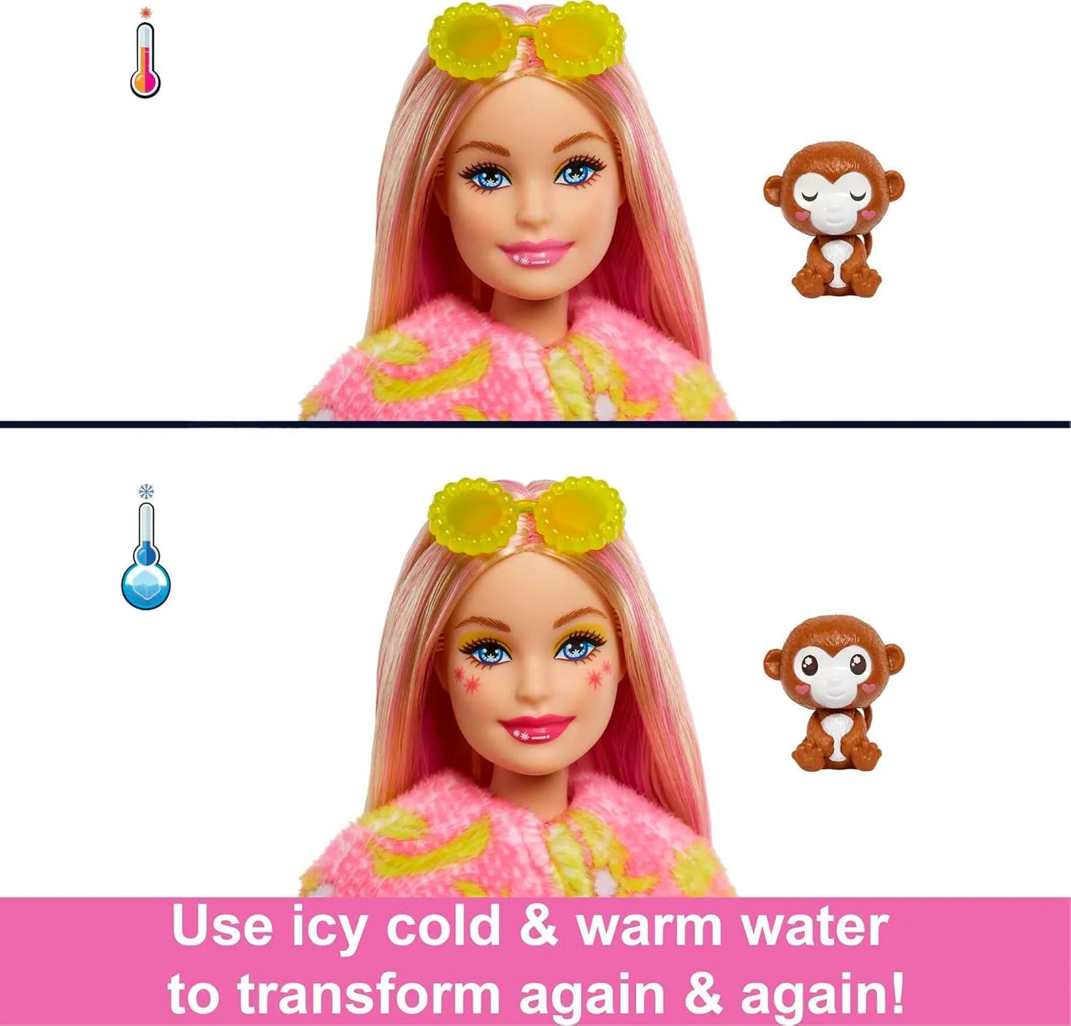 Barbie Cutie Reveal: Monkey Plush Doll & Costume Set - Image 3
