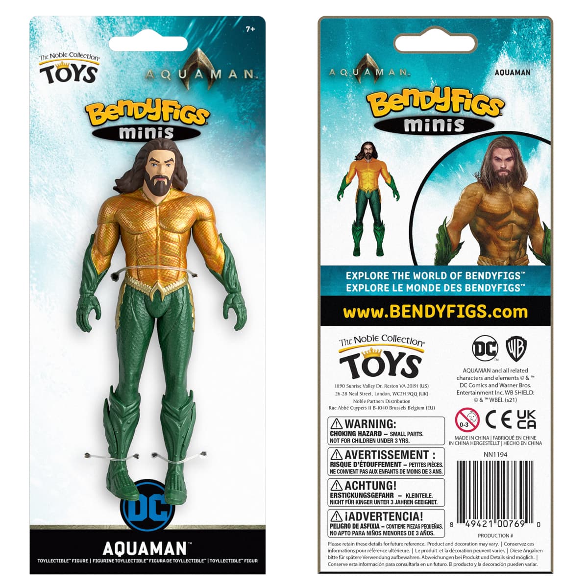 BendyFigs: DC: Aquaman Mini 5.5 Inch Poseable Figure - Image 2