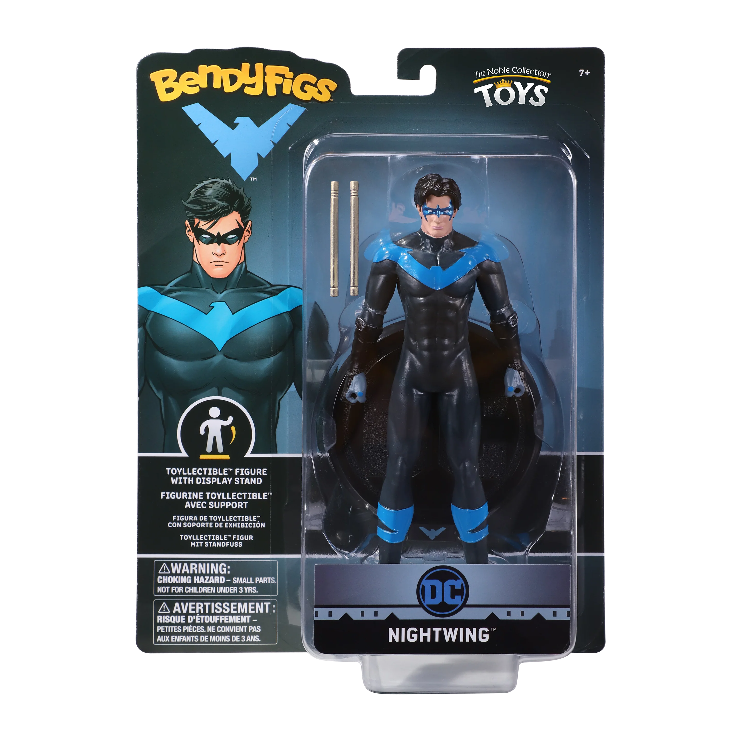 BendyFigs: DC: Nightwing 7.5 Inch Poseable Figure with stand - Image 2