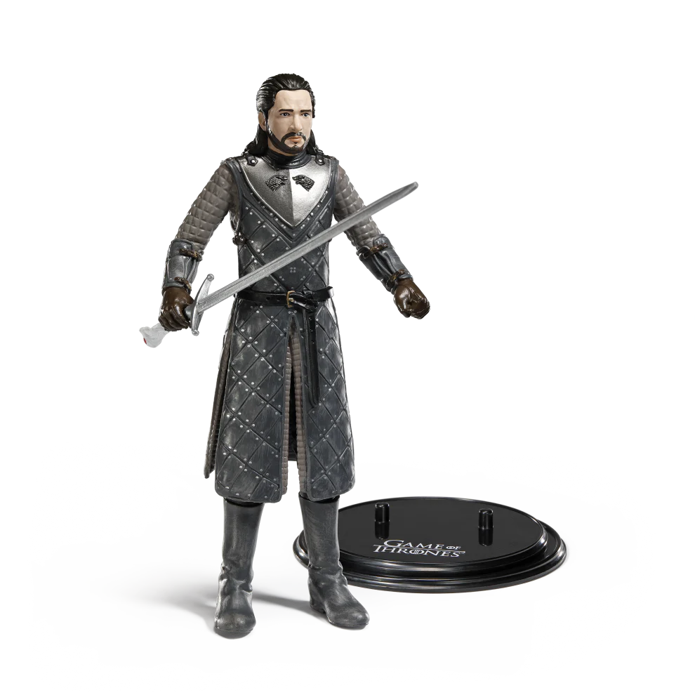 BendyFigs: Game of Thrones - Jon Snow 7.5 Inch Poseable Figure with stand - Image 3
