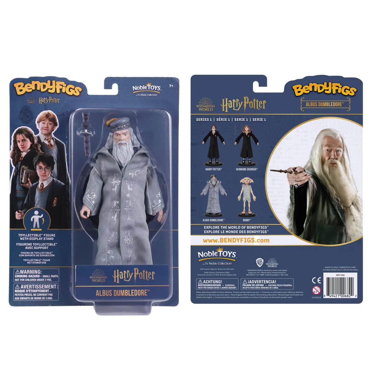 BendyFigs: Harry Potter - Prof. Dumbledore 7.5 Inch Poseable Figure with stand - Image 2