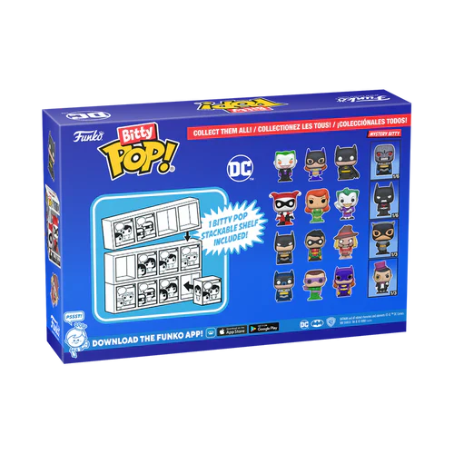 Bitty Pop! DC Comics Superheroes: Batman 4-Pack Mini Vinyl Figure with Mystery - Image 2