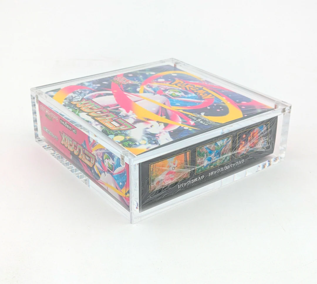 Clear Acrylic Japanese Booster Box Display Case - Magnetic Lid - Image 4