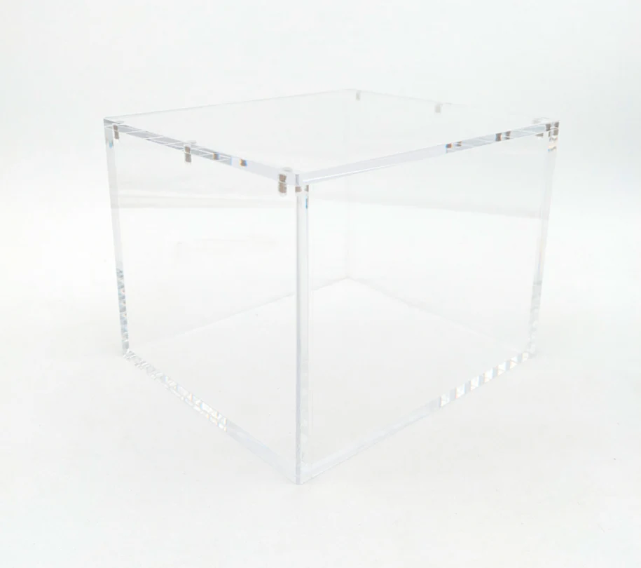 Clear Acrylic Mini Tin- 10 Pack Display Unit Case - Magnetic Lid - Image 3