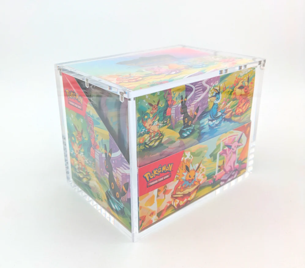 Clear Acrylic Mini Tin- 8 Pack Display Unit Case - Magnetic Lid - Image 4