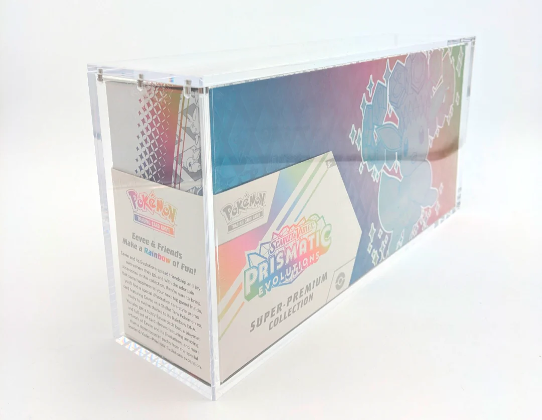 Clear Acrylic Prismatic SPC Display Case - Magnetic Lid - Image 4