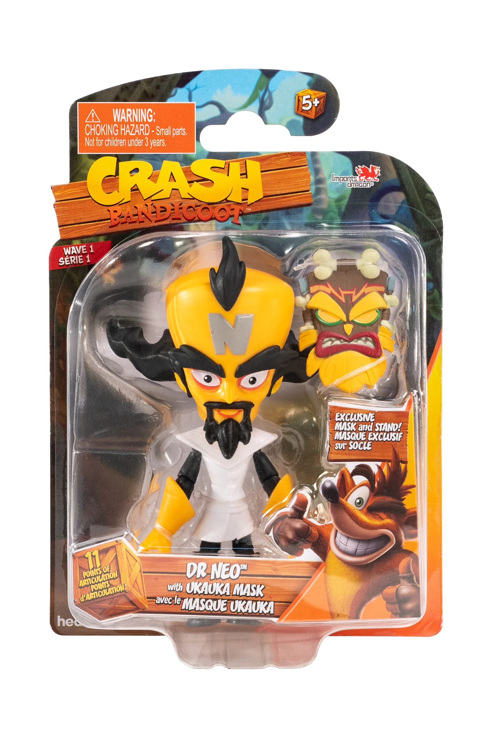 Crash Bandicoot Action Figure: Dr Neo Cortex with Mask - Image 2