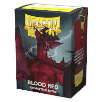 Dragon Shield - Matte Standard Size Sleeves 100pk - Blood Red - Image 3