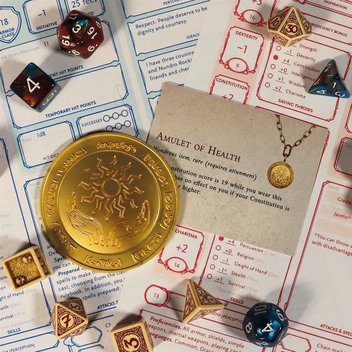 Dungeons & Dragons - 24k Gold Amulet of Health Medallion - Image 3