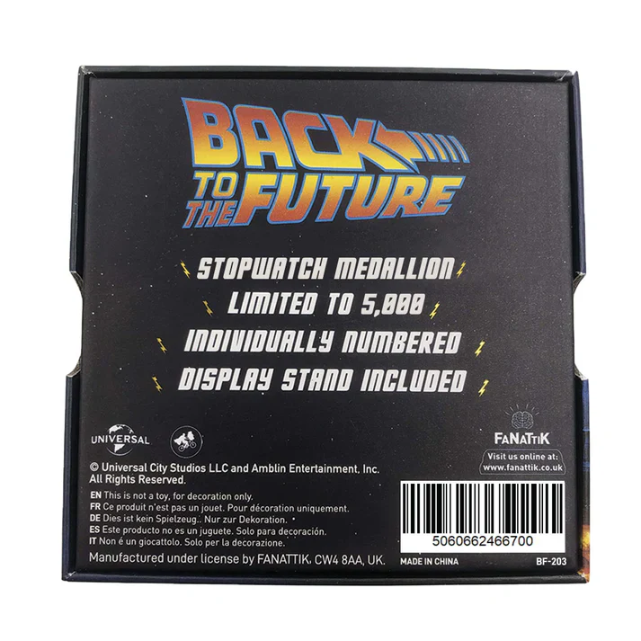 Fanattik Back to the Future Limited Edition Stopwatch Medallion - Image 4