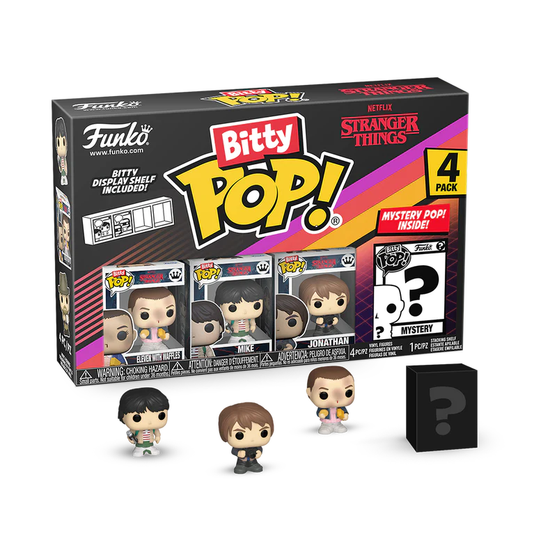 Funko Bitty POP! 4-Pack: Stranger Things - Eleven with Waffles, Mike, Jonathan, Mystery Pop! Vinyl F