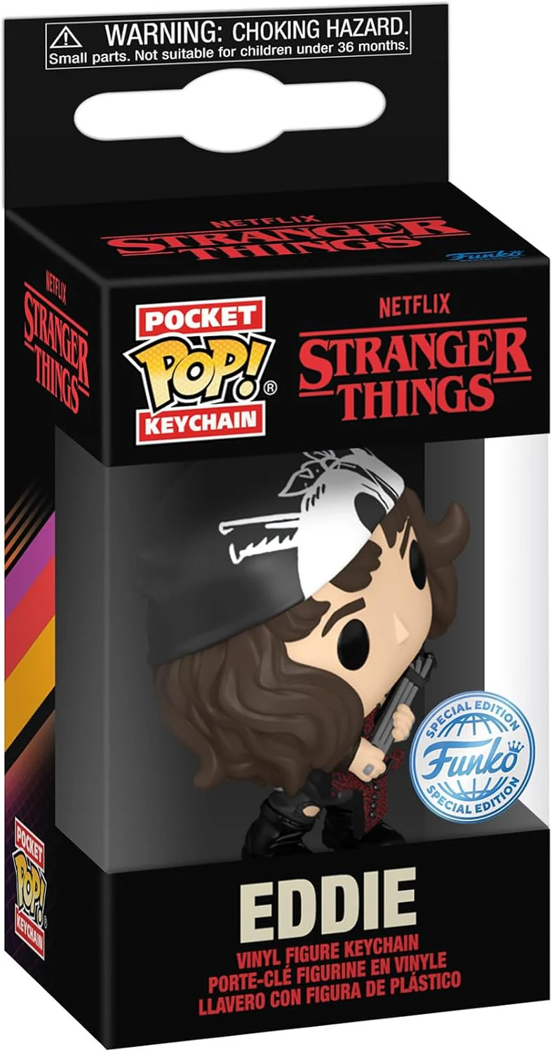 Funko Pocket Pop!: Netflix Stranger Things - Eddie Vinyl Figure Keychain - Image 2