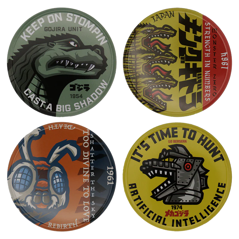 Godzilla Set of 4 Printed Coasters - Image 2