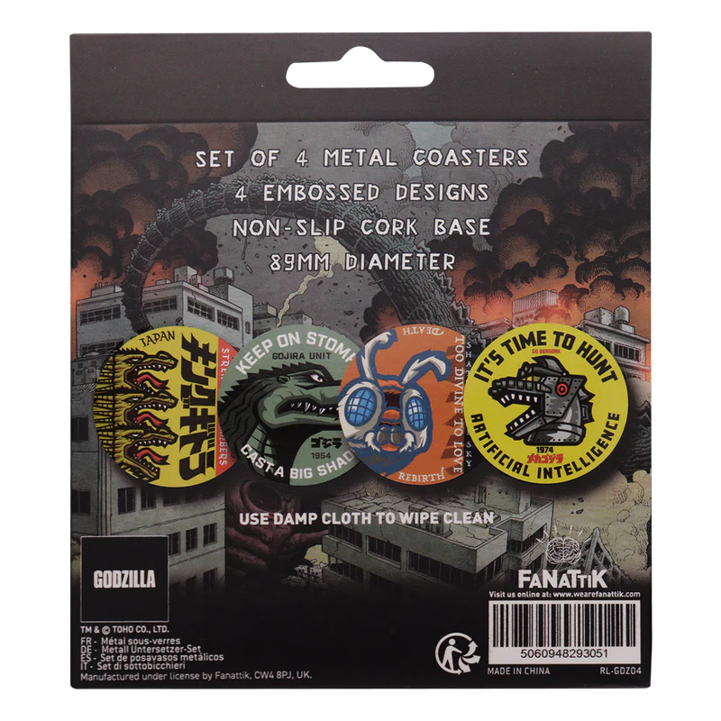 Godzilla Set of 4 Printed Coasters - Image 3