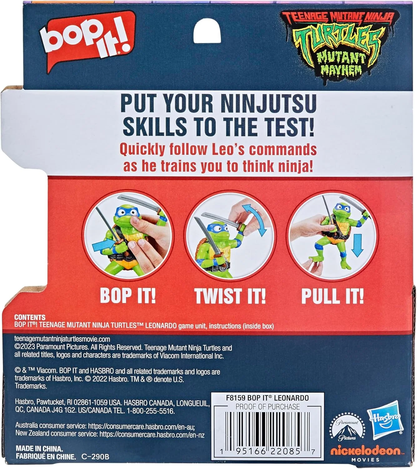 Hasbro Bop it! TMNT Mutant Mayhem Leonardo Edition - Image 3