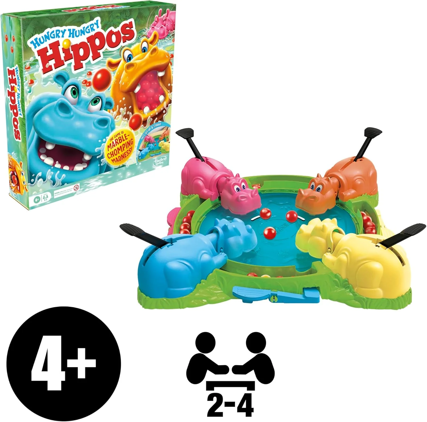 Hasbro Gaming: Hungry Hungry Hippos 2025 Refresh - Image 2