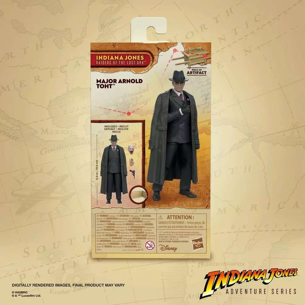 Hasbro Indiana Jones Raiders of the Lost Ark: Major Arnold Toht 6 Inch Figurine - Image 3