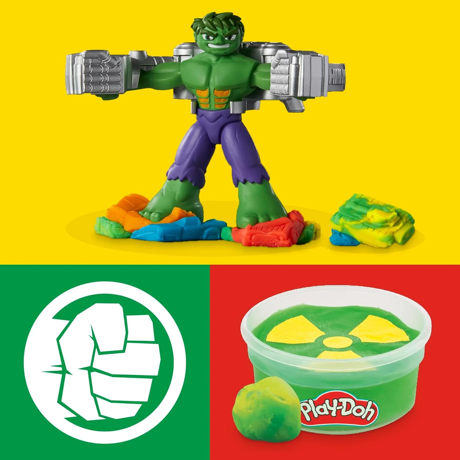 Hasbro Play-Doh Marvel HULK Smash & Squish Playset - Image 2