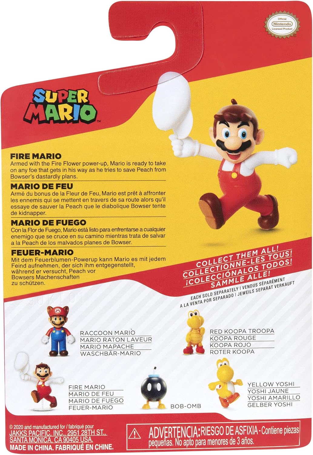 Jakks Pacific Super Mario: Fire Mario Figure - Image 3