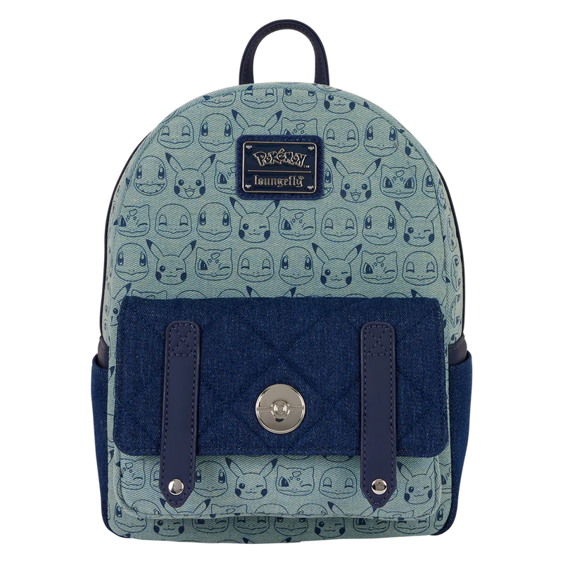 Loungefly - Pokemon Faux Denim Mini Backpack