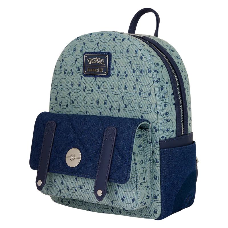 Loungefly - Pokemon Faux Denim Mini Backpack - Image 3