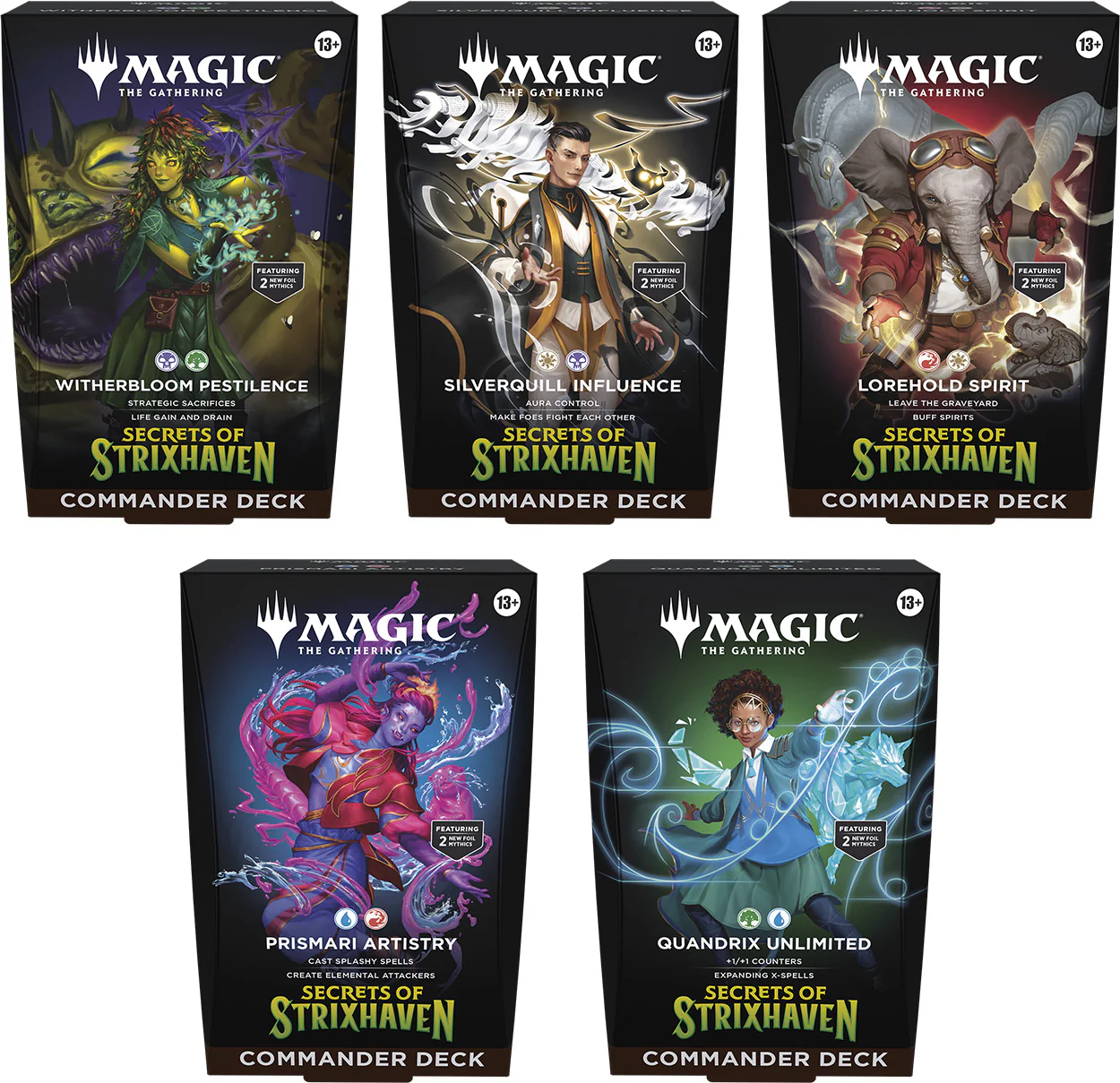 Magic: The Gathering Secrets of Strixhaven Commander Deck (5 Count)
