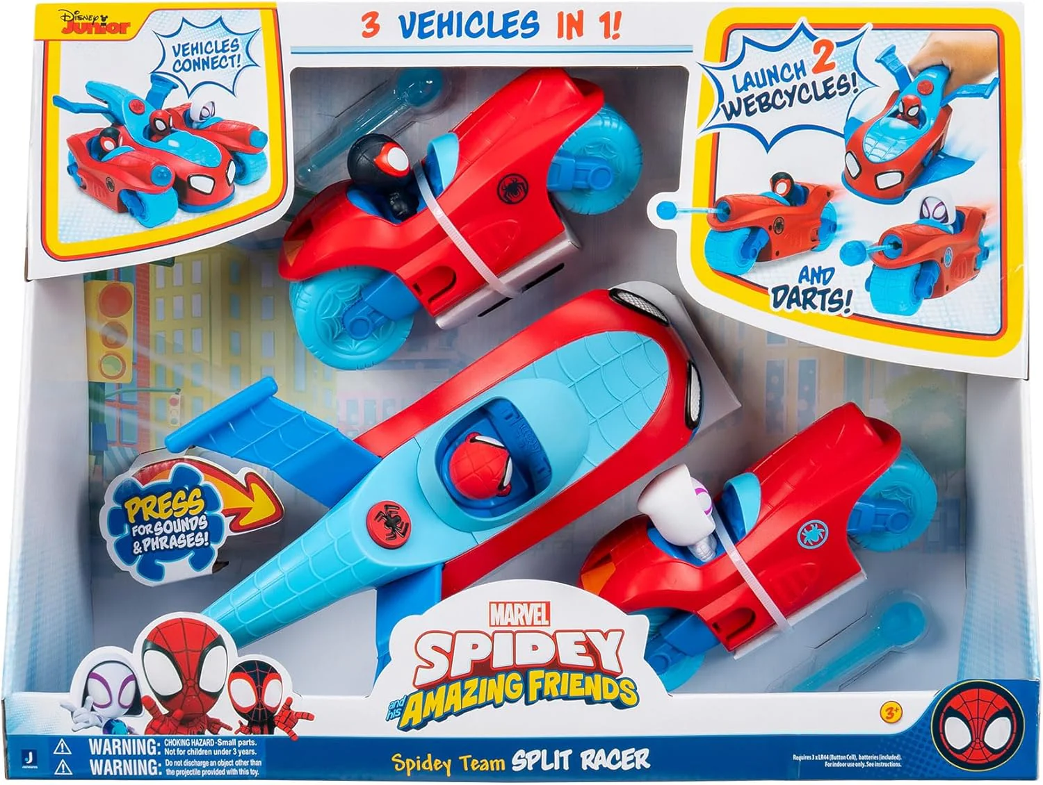 SPIDEY AND HIS AMZING FRIENDS MARVEL MARVEL TEAM SPLIT RACER
