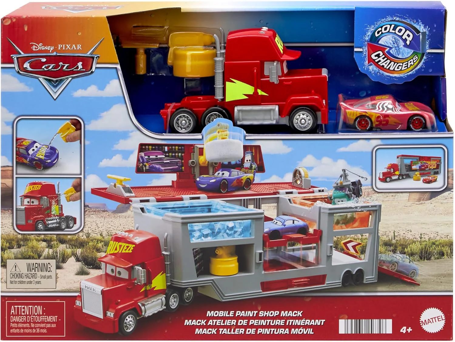 Mattel Disney Pixar Cars - Mack Transforming Truck & Toy Car Playset - Image 5