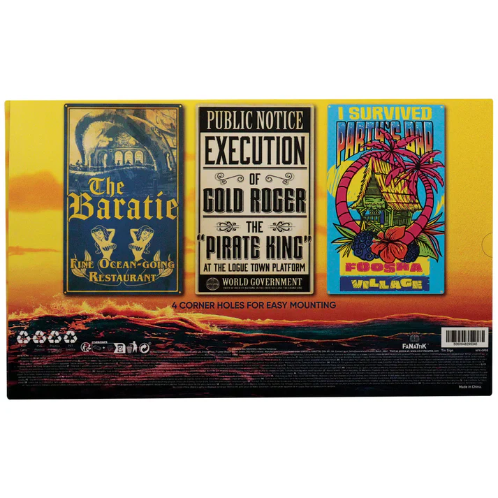 One Piece Set of 3 Tin Signs - Image 3