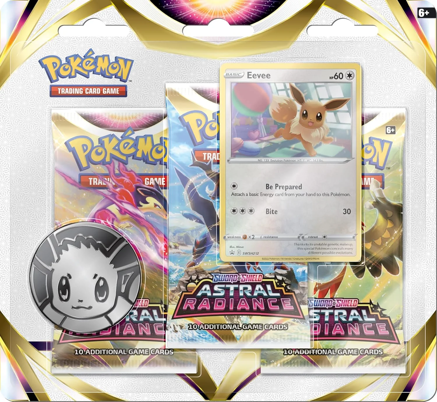 Pokemon TCG: Astral Radiance 3-Pack Booster Eevee - Image 4
