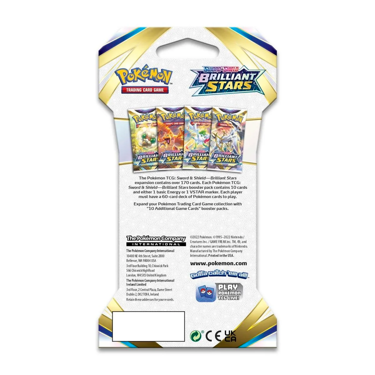 Pokemon TCG: Brilliant Stars Sleeved Booster Pack Art Bundle [Set of 4] - Image 6
