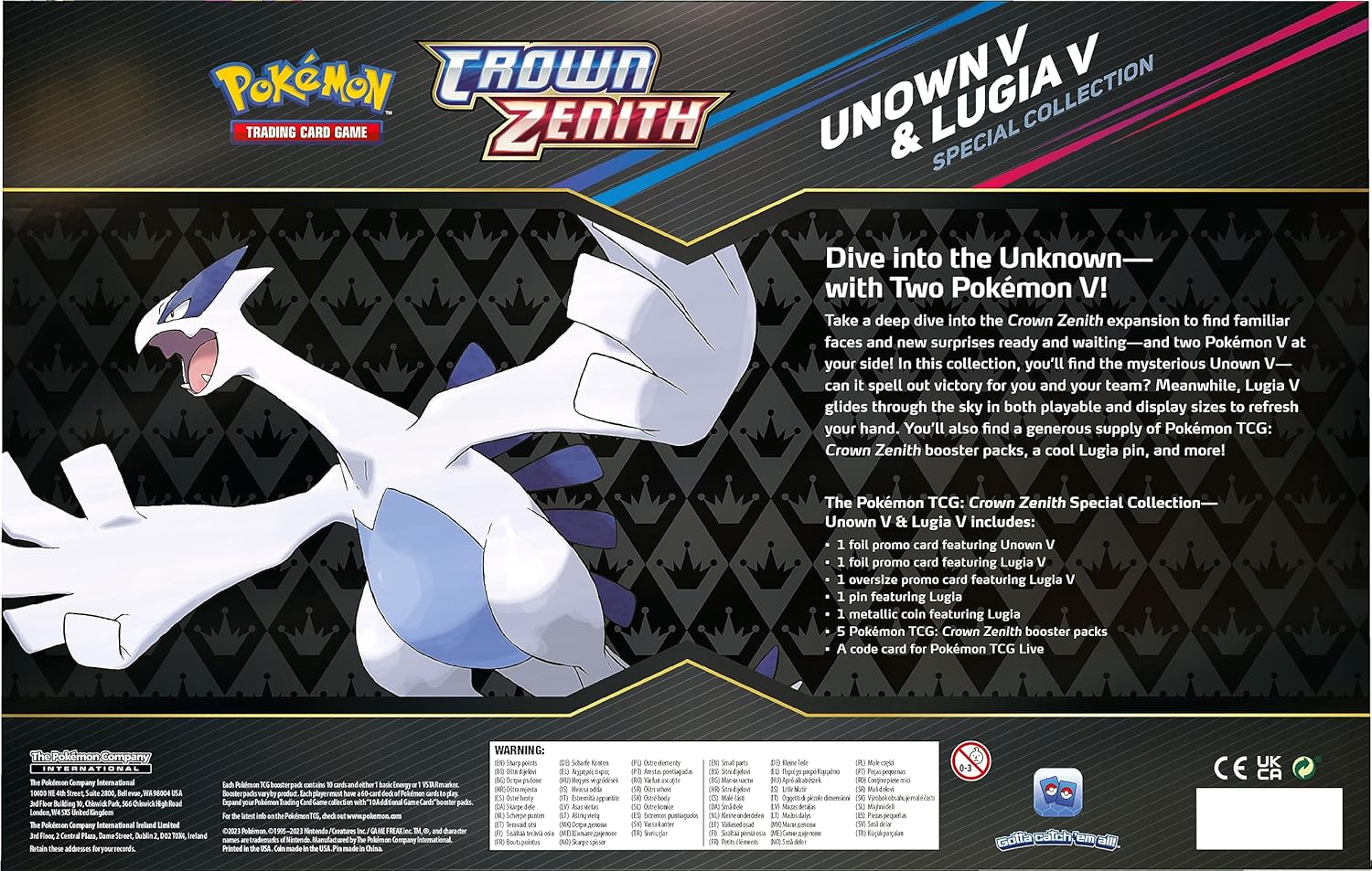 Pokemon TCG: Crown Zenith Special Collection [Unown V & Lugia V] - Image 3