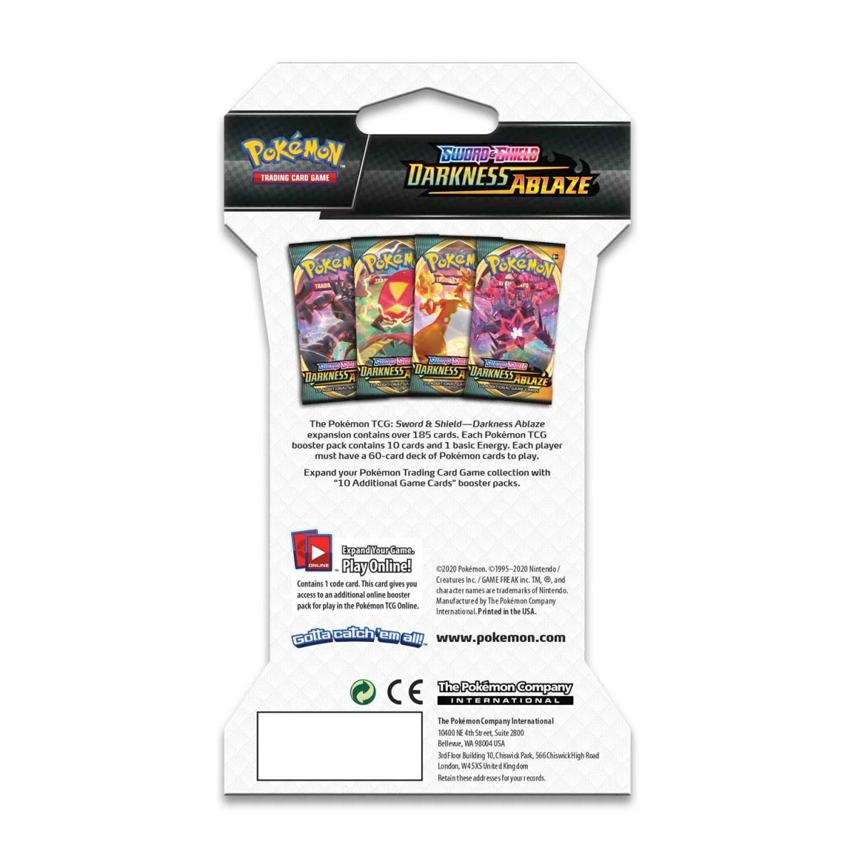 Pokemon TCG: Darkness Ablaze Sleeved Booster Pack Art Bundle [Set of 4] - Image 6