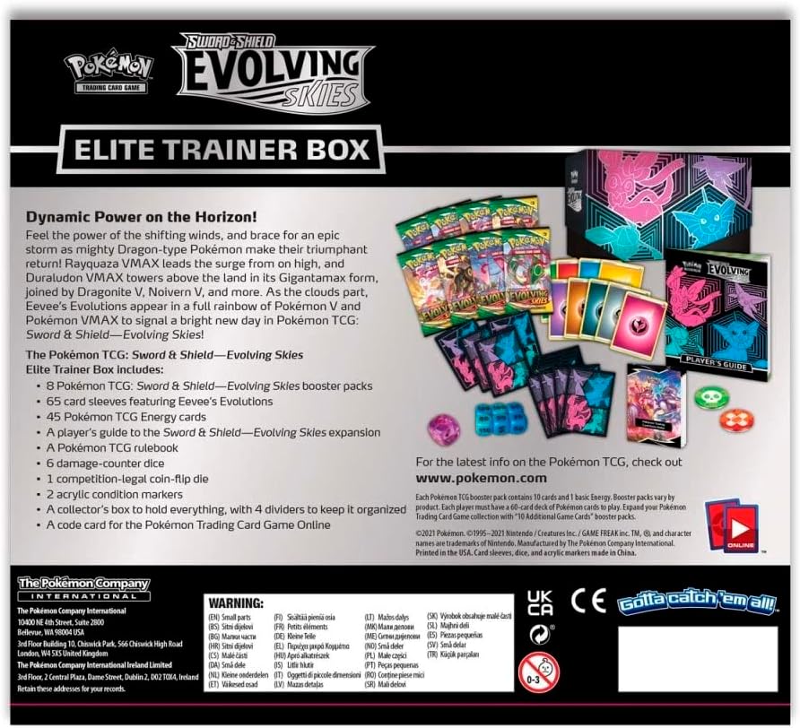 Pokemon TCG: Evolving Skies Elite Trainer Box [Glaceon/Vaporeon/Sylveon/Espeon] - Image 4