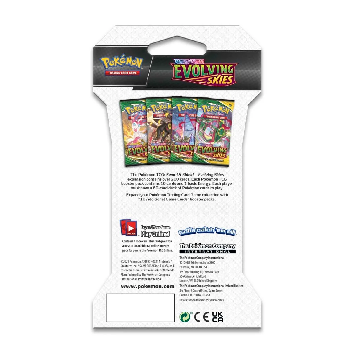 Pokemon TCG: Evolving Skies Sleeved Booster Pack Art Bundle [Set of 4] - Image 6