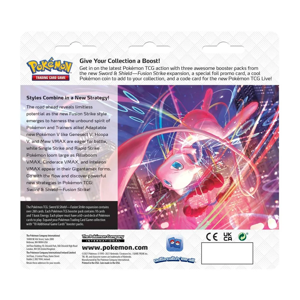 Pokemon TCG: Fusion Strike - 3 Pack Blister [Espeon] - Image 2