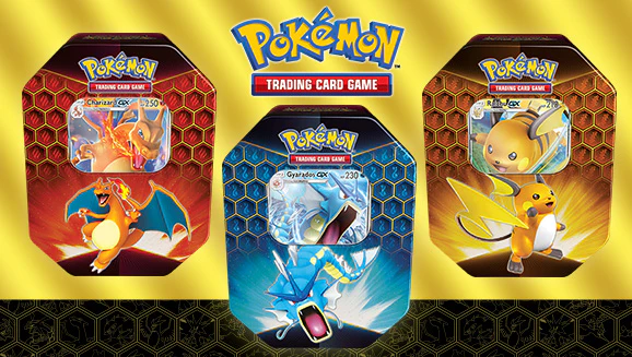 Pokemon TCG: Hidden Fates Tin [Set of 3] Art Set - Charizard / Raichu / Gyarados - Image 11