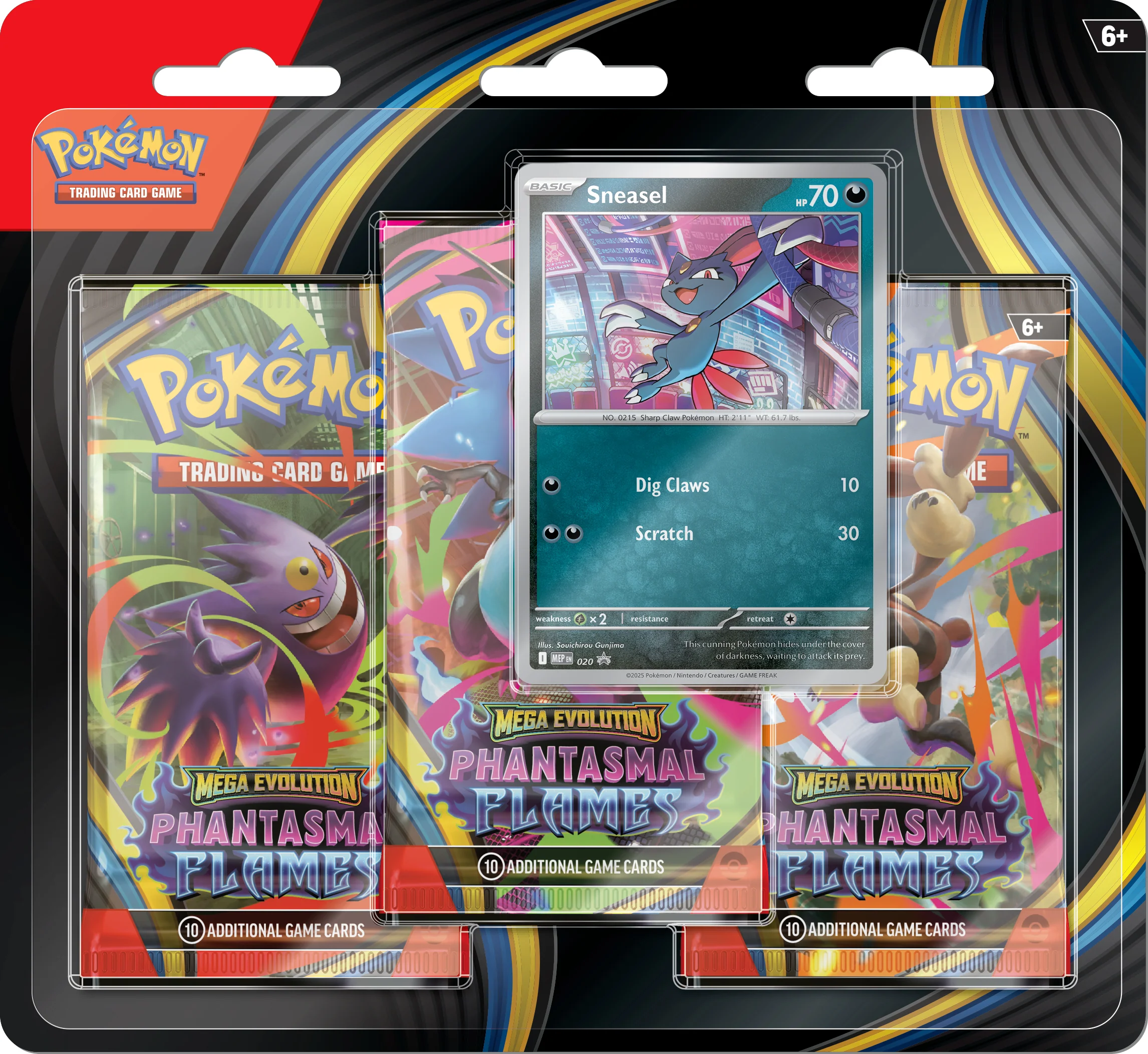 Pokemon TCG: Mega Evolution - Phantasmal Flames - 3 Pack Blister Box - Image 3