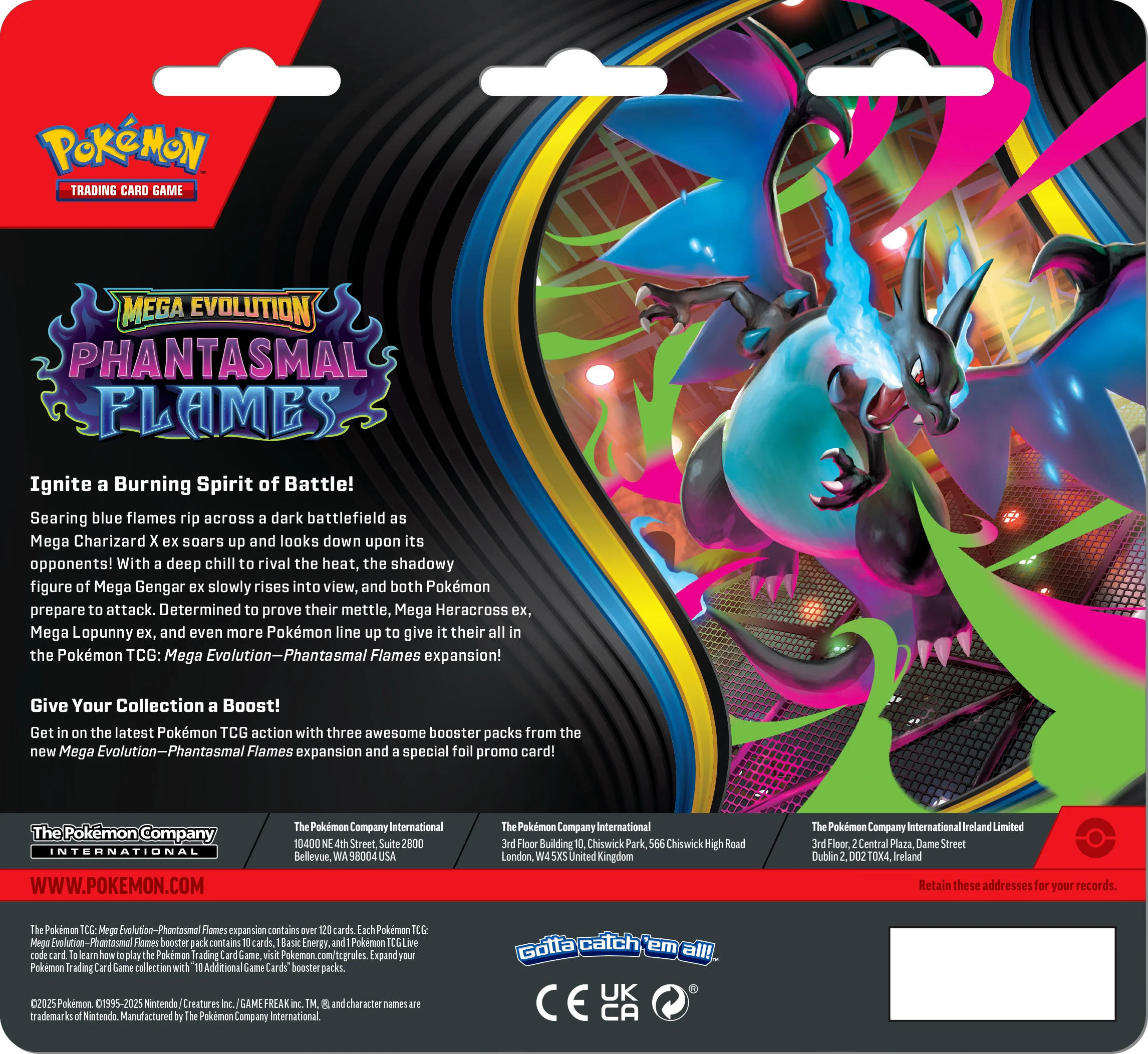 Pokemon TCG: Mega Evolution - Phantasmal Flames - 3 Pack Blister Box - Image 5