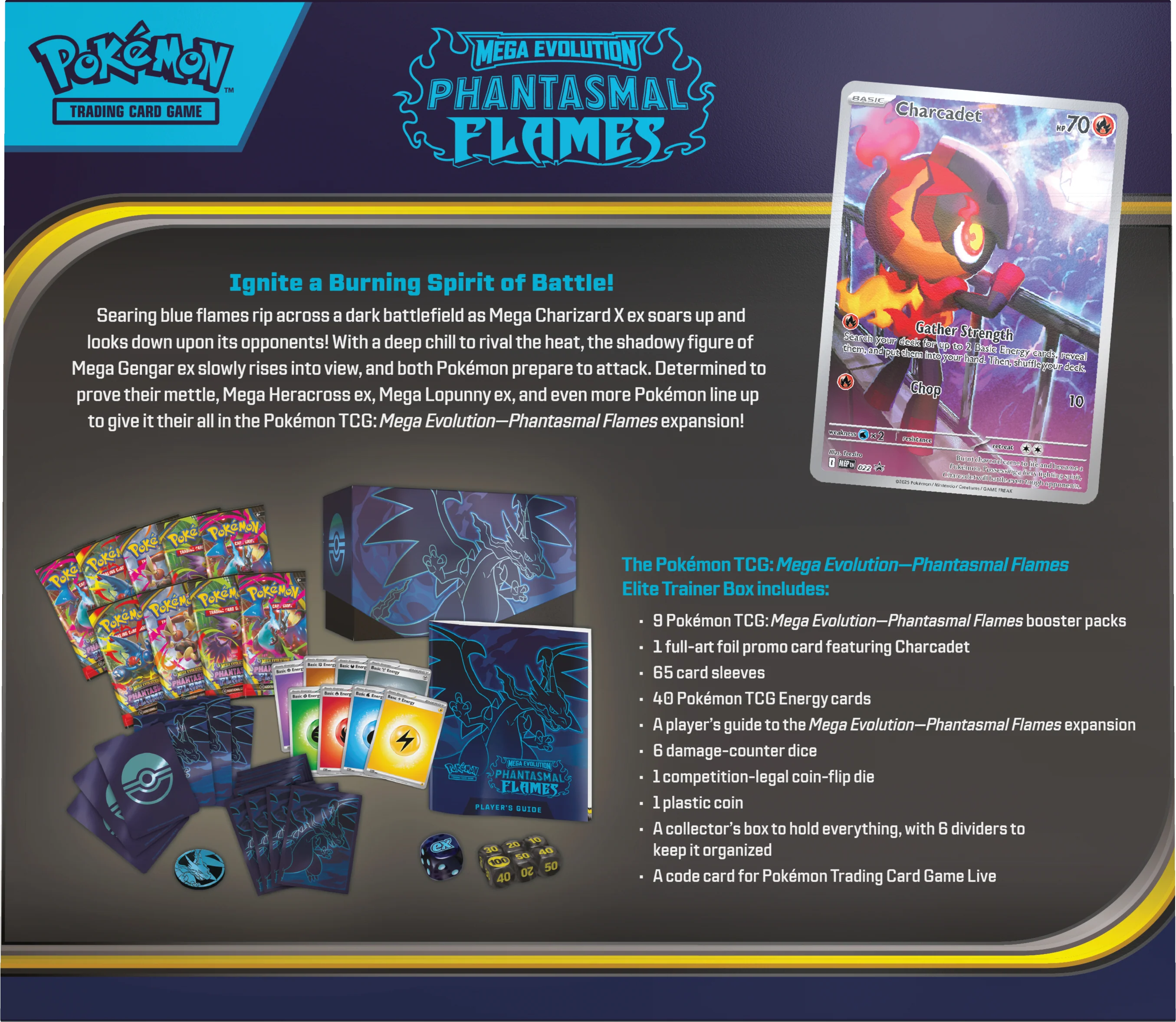 Pokemon TCG: Mega Evolution - Phantasmal Flames - Elite Trainer Box - Image 7