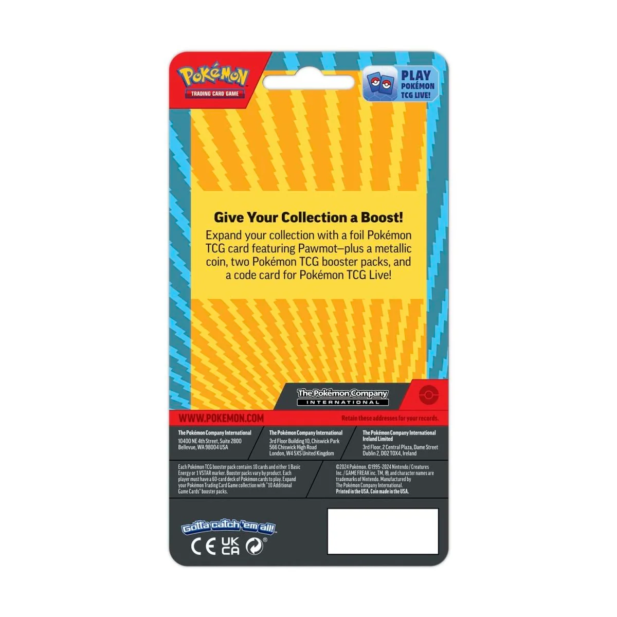 Pokemon TCG: Pawmot Card with 2 Booster Packs and Coin - Sealed Case of 36 - Image 3