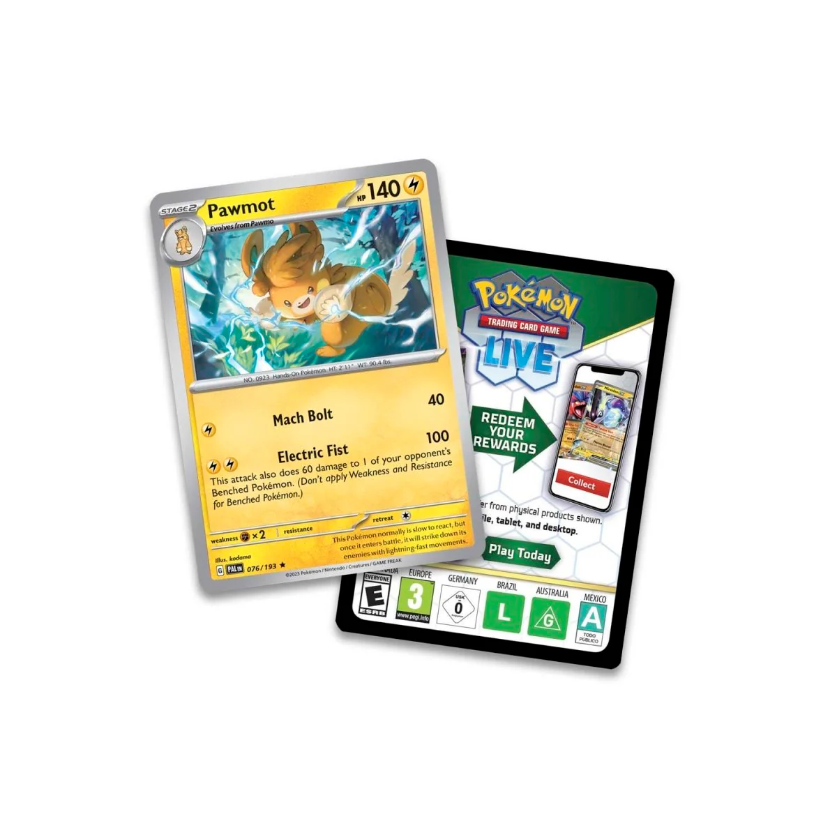 Pokemon TCG: Pawmot Card with 2 Booster Packs and Coin - Sealed Case of 36 - Image 5