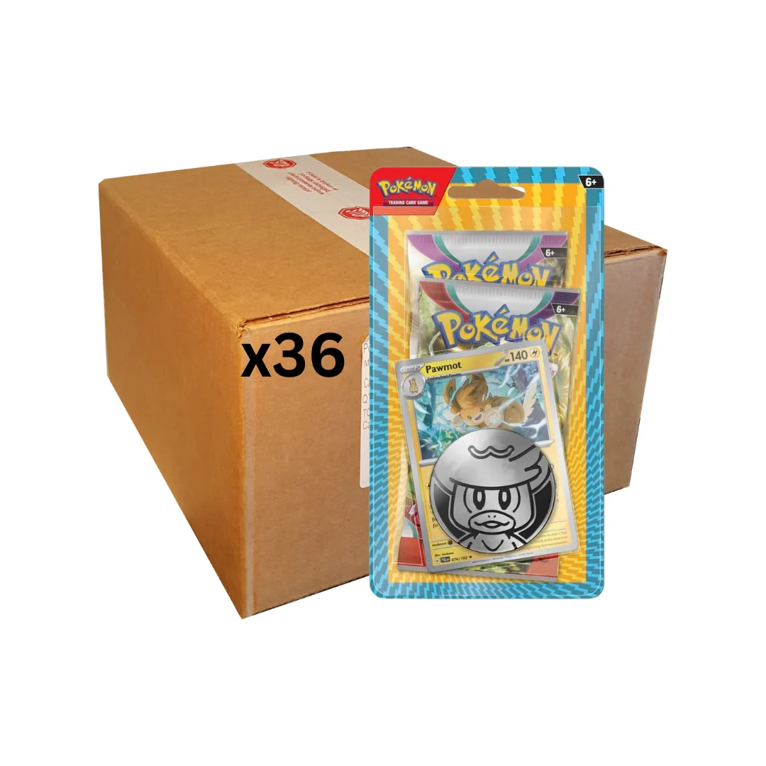 Pokemon TCG: Pawmot Card with 2 Booster Packs and Coin - Sealed Case of 36 - Image 7