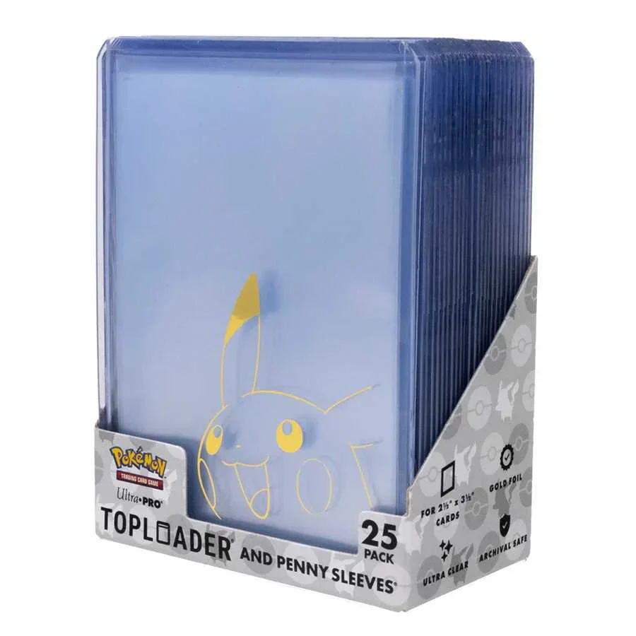 Pokemon TCG: Pikachu Toploader & Penny Sleeves Combo Pack (25 Pack)