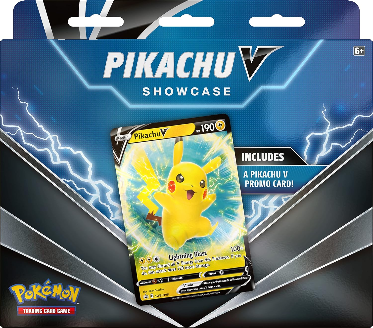 Pokemon TCG: Pikachu V Showcase Box (1 Foil Promo Card and 3 Booster Packs) - Image 2
