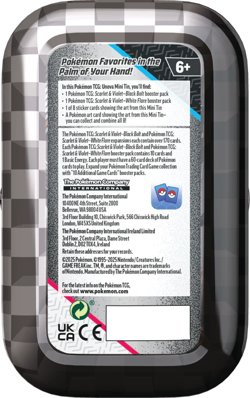 Pokemon TCG: Scarlet & Violet 10.5 - Black Bolt & White Flare - Unova Mini Tin Volcarona & Emolga - Image 3