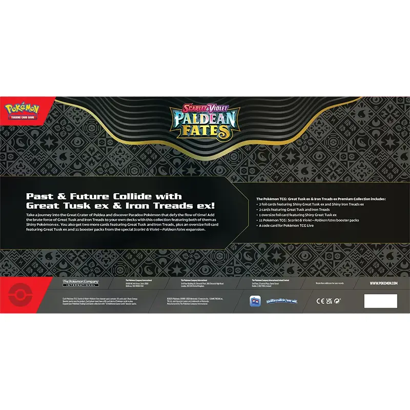 Pokemon TCG: Scarlet & Violet - Paldean Fates - Great Tusk ex & Iron Treads ex Premium Collection - Image 2