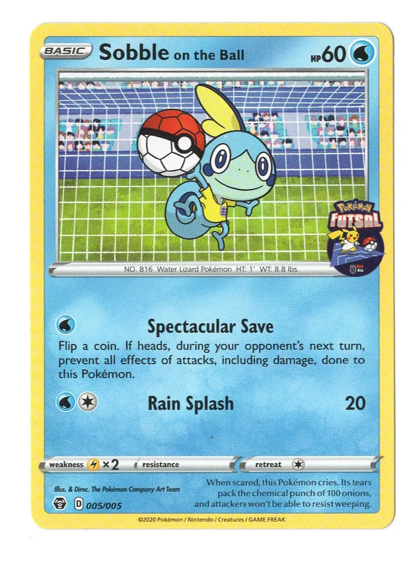 Pokemon TCG: Single - Sobble on the Ball - 005/005 (Pokemon Futsal) SEALED