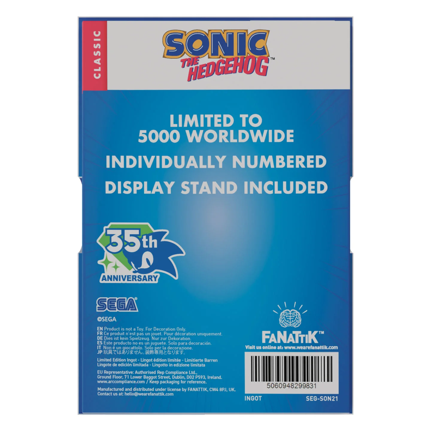 Sonic The Hedgehog – Stained Glass Window Style Ingot - Image 4