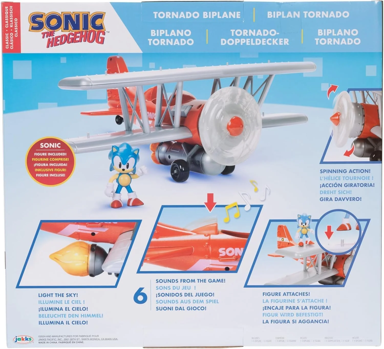 Sonic The Hedgehog Tornado Biplane Playset with 2.5" Sonic Action Figure - Image 3